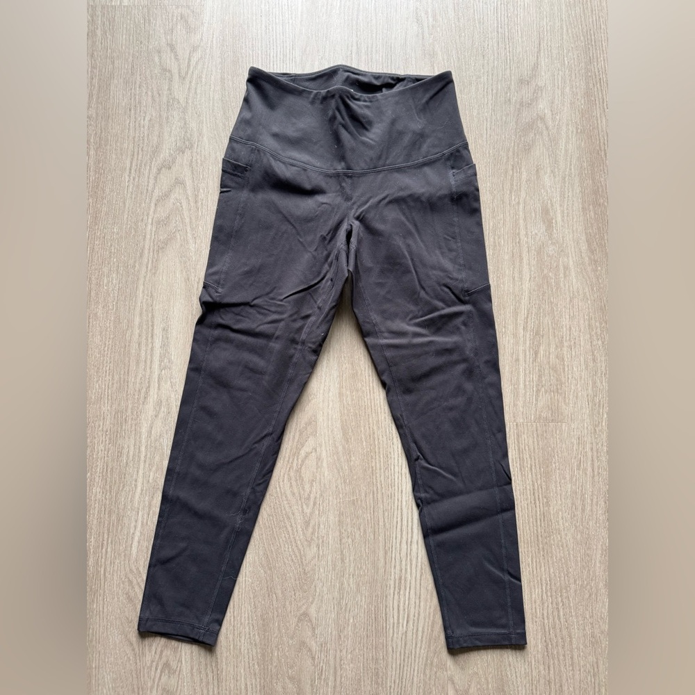 NWOT High-Waist Pocketed 7/8 Black Leggings - Picture 3 of 4